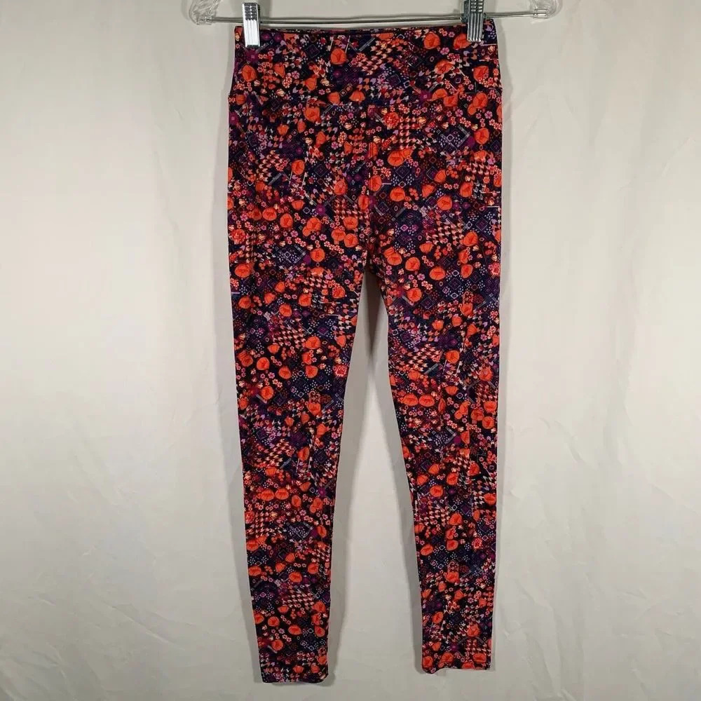 LulaRoe Leggings Women’s One Size Floral Pull On Stretchy - Picture 1 of 9